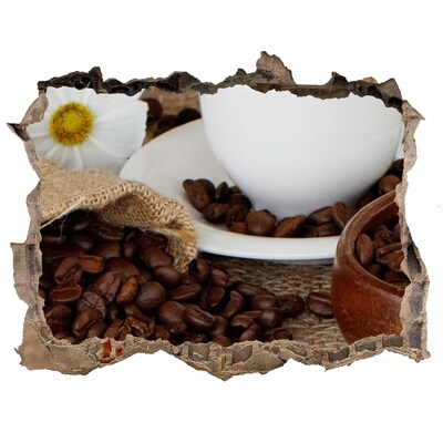 Autocollant mural trou Un café dans le confort de votre maison