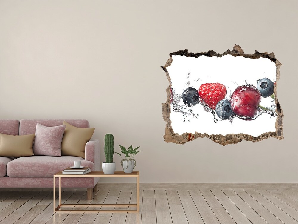 Sticker trou dans le mur Fruits des bois pierre