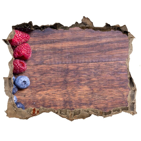 Autocollant mural trou Un paradis fruitier dans un mur en ruine