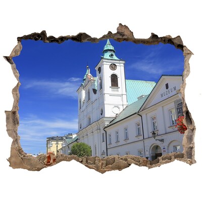 Sticker mural effet trou Rzeszow Pologne pierre