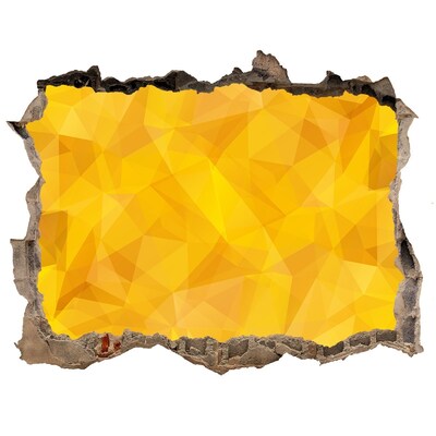 Autocollant mural trou La fissure dorée dans le mur