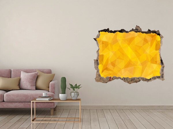 Autocollant mural trou Abstraction du triangle pierre