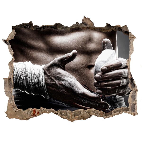 Autocollant à effet 3d trou Champion d'arts martiaux