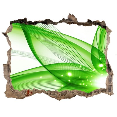 Sticker mural effet trou Vague de lumière verte