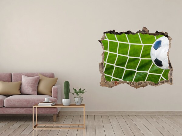 Autocollant mural trou Un but au football