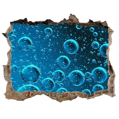 Sticker mural effet trou Monde sous-marin avec des bulles