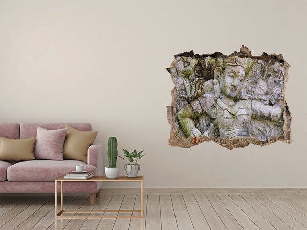 Autocollant à effet 3d trou Divinité dans les ruines