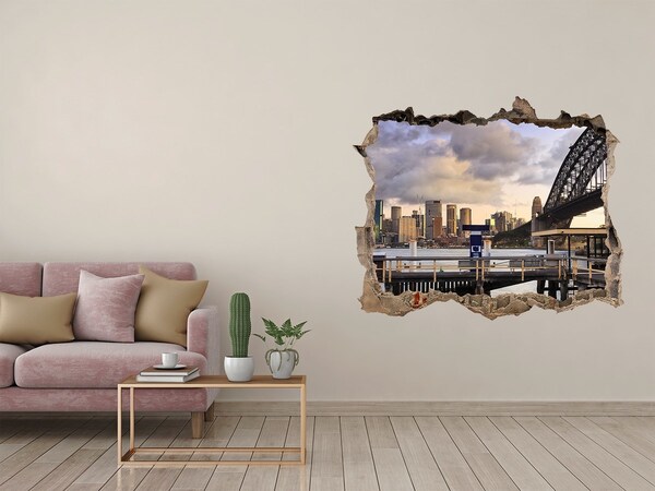 Sticker mural effet trou Vue de Sydney