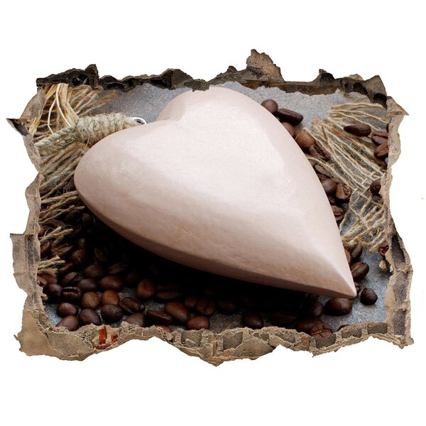 Sticker mural effet trou Une oasis de café dans les ruines