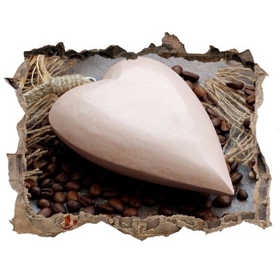 Sticker mural effet trou Une oasis de café dans les ruines