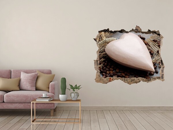 Sticker mural effet trou Une oasis de café dans les ruines