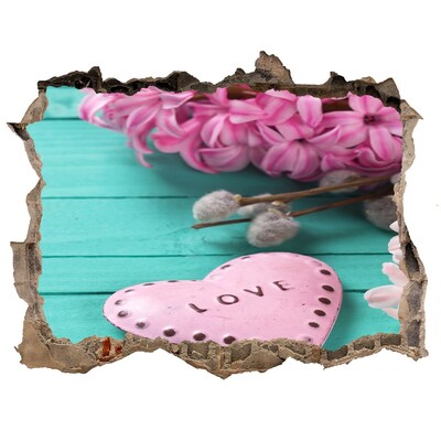 Sticker trou dans le mur Un cœur plein d'amour