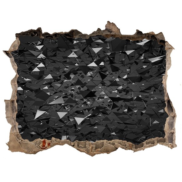 Autocollant à effet 3d trou Abîme noir dans le mur