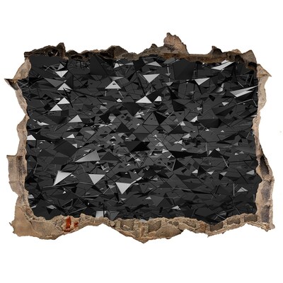 Autocollant à effet 3d trou Abîme noir dans le mur