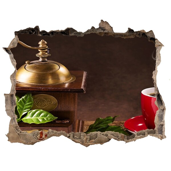 Autocollant à effet 3d trou Une oasis de café au cœur de la maison