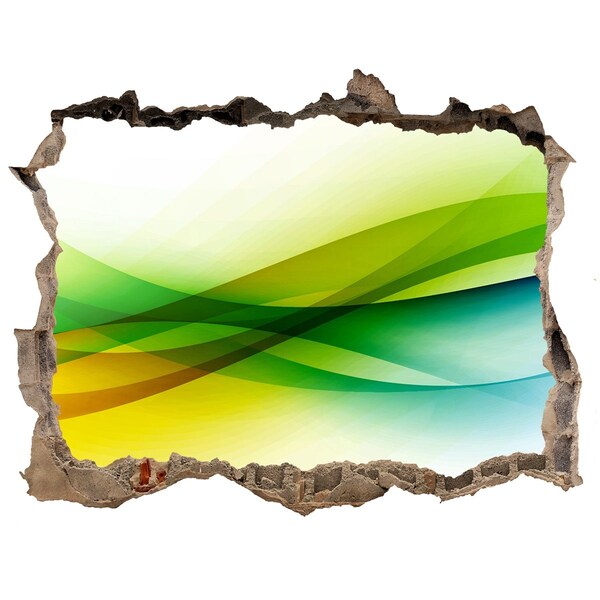 Autocollant mural trou Paysage coloré derrière le mur