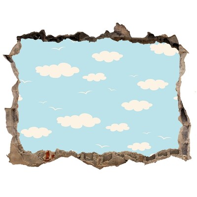 Sticker trou dans le mur Ciel bleu avec des nuages