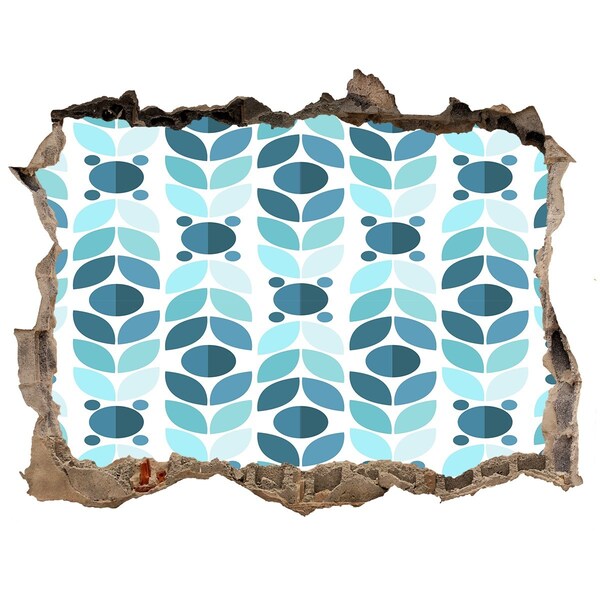 Sticker mural effet trou Motif floral trou dans le mur