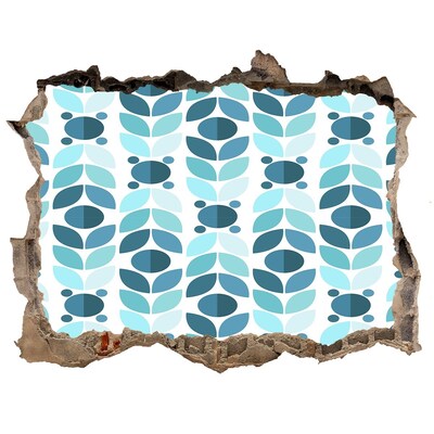 Sticker mural effet trou Motif floral trou dans le mur