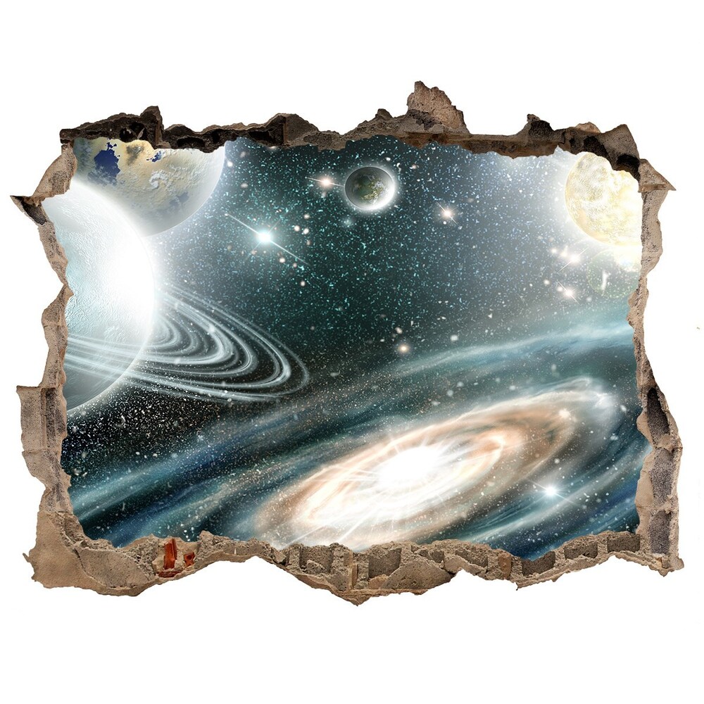 Sticker mural effet trou Galaxie cosmos pierre