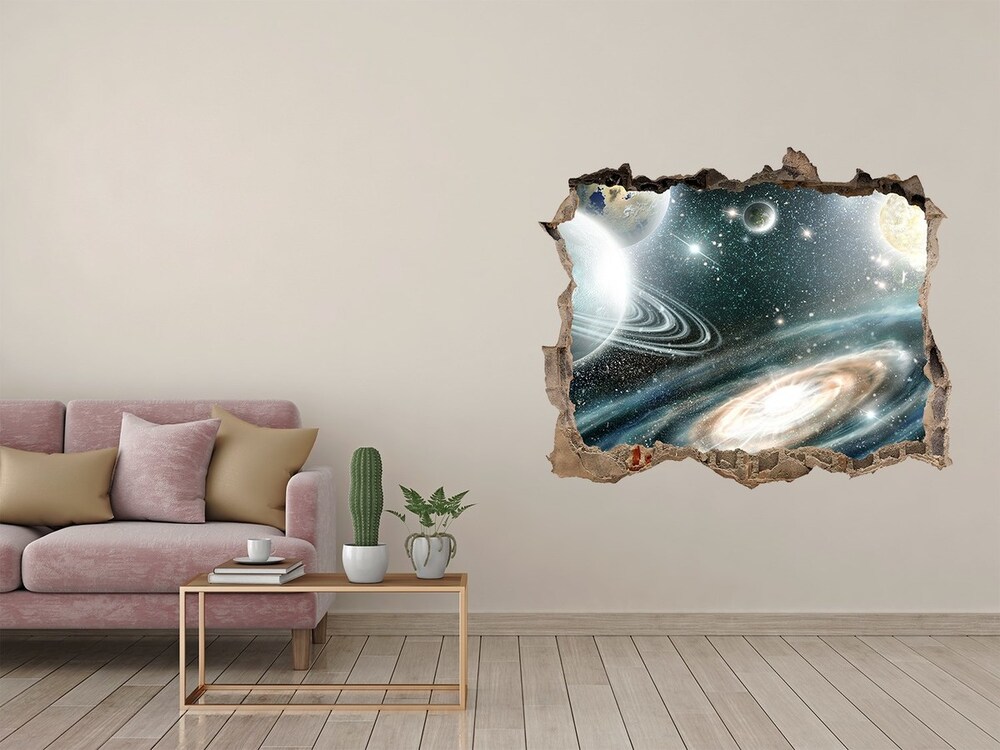 Sticker mural effet trou Galaxie cosmos pierre