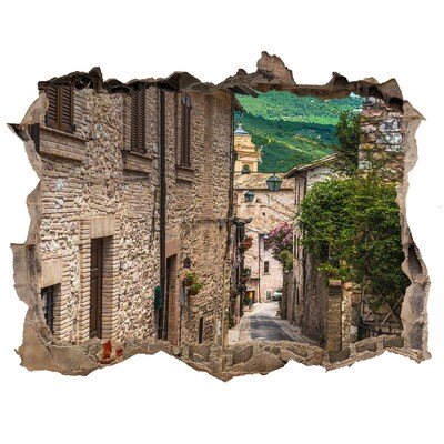 Sticker mural effet trou Une charmante ville de Toscane