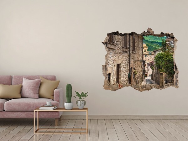 Sticker mural effet trou Une charmante ville de Toscane