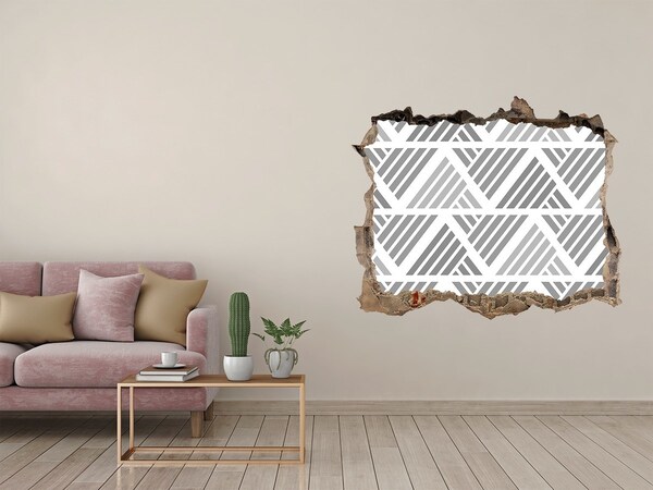 Sticker trou dans le mur Géométrie en béton