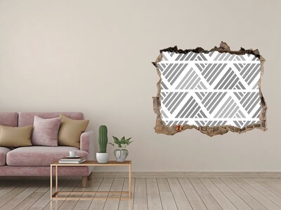 Sticker trou dans le mur Géométrie en béton