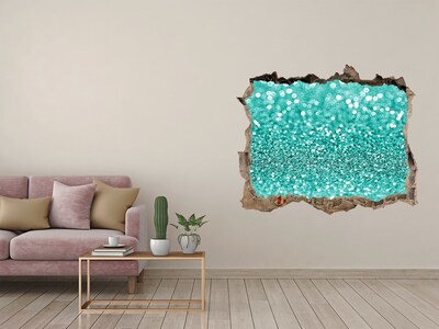 Autocollant mural trou De l'eau gazeuse dans un trou dans le mur