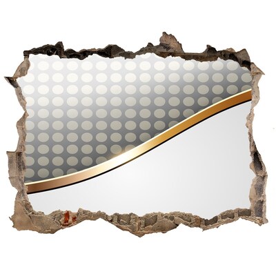 Autocollant à effet 3d trou Mur de miroir brisé