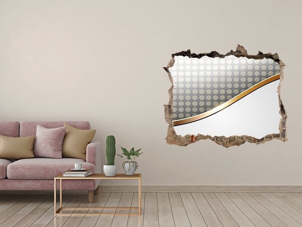 Autocollant à effet 3d trou Mur de miroir brisé