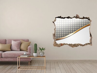 Autocollant à effet 3d trou Mur de miroir brisé