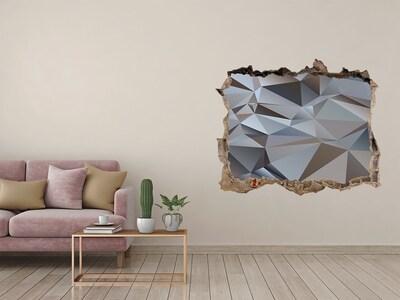 Autocollant à effet 3d trou Trou dans la pierre avec des formes géométriques