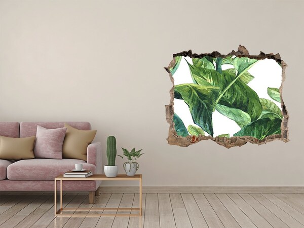 Autocollant mural trou Une oasis de verdure en béton