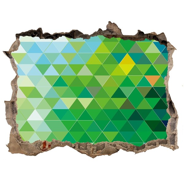 Autocollant à effet 3d trou Paysage verdoyant dans un trou dans le mur