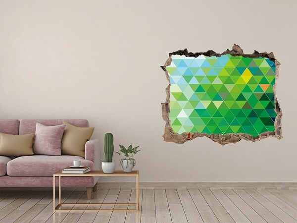 Autocollant à effet 3d trou Paysage verdoyant dans un trou dans le mur