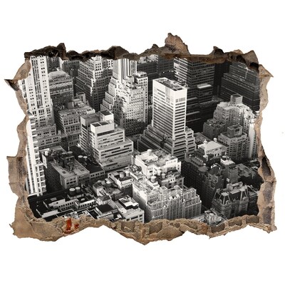 Autocollant à effet 3d trou Vue de la jungle urbaine