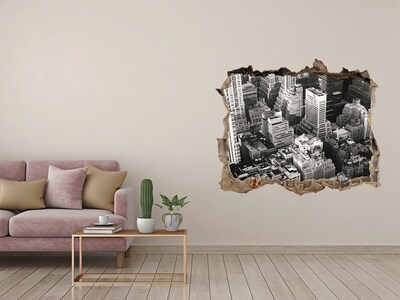 Autocollant à effet 3d trou Vue de la jungle urbaine