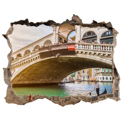 Autocollant mural trou Le pont du Rialto à Venise