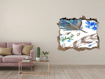 Autocollant à effet 3d trou Une oasis mystérieuse dans la jungle