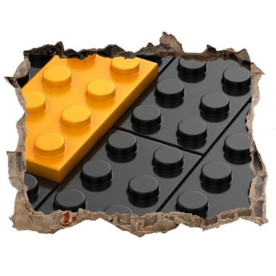 Sticker trou dans le mur Mur de briques LEGO cassé