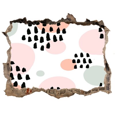 Autocollant mural trou Un trou dans le mur avec des taches colorées