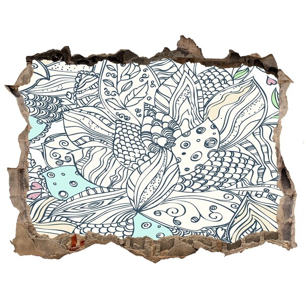 Autocollant mural trou Le monde coloré de la nature