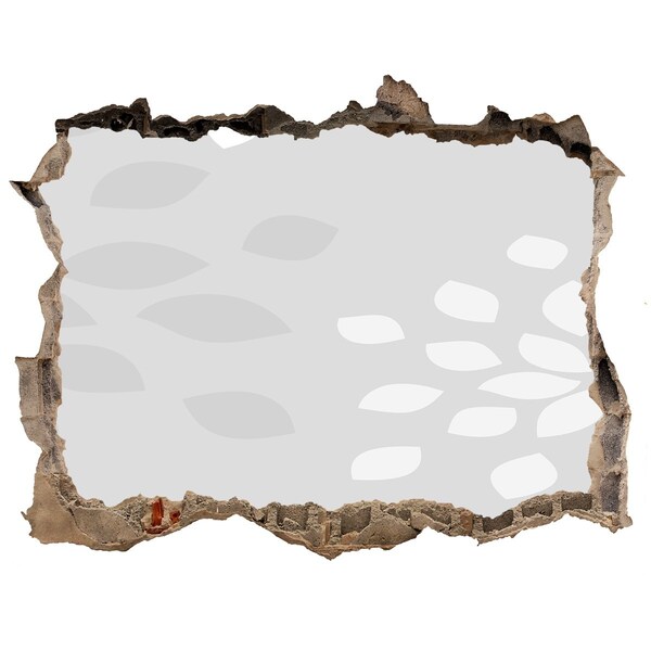 Sticker mural effet trou Un mur en ruine surplombant l'eau