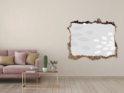 Sticker mural effet trou Un mur en ruine surplombant l'eau