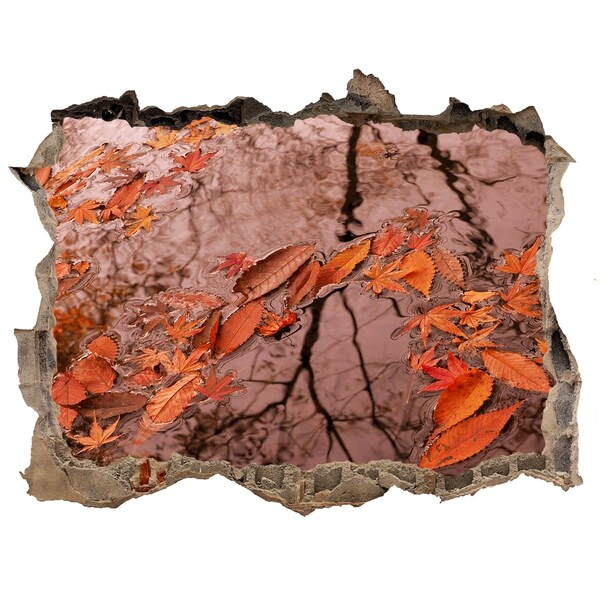 Sticker mural effet trou surface de l'eau en automne