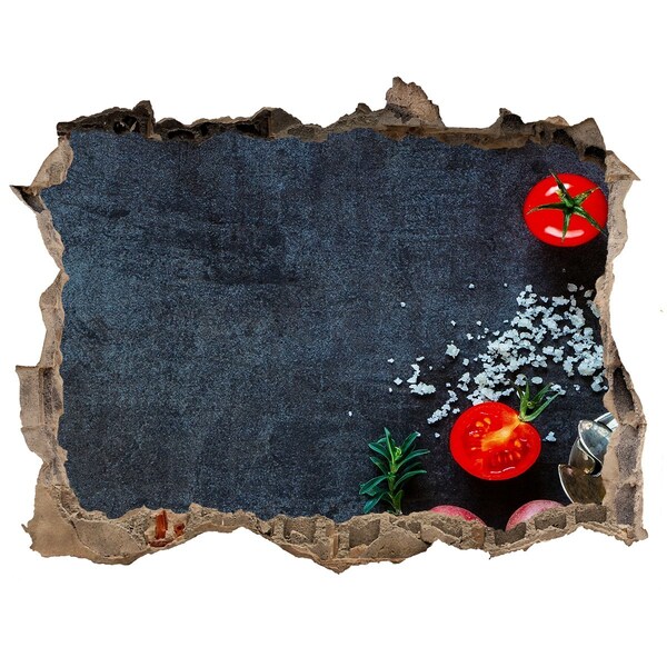 Sticker trou dans le mur Le charme d'une expérience culinaire authentique et sans prétention