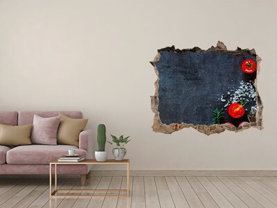 Sticker trou dans le mur Le charme d'une expérience culinaire authentique et sans prétention