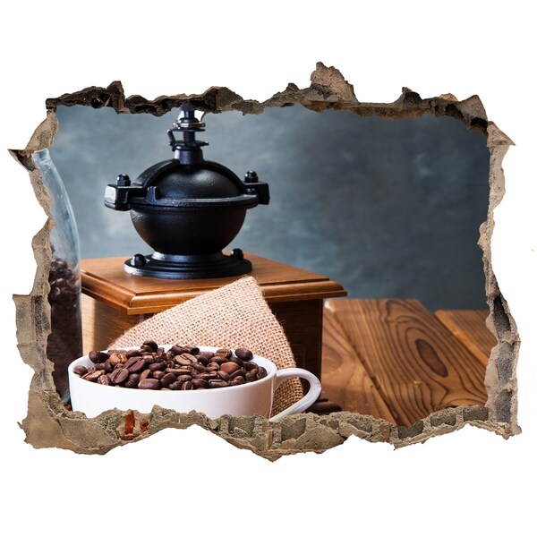 Sticker mural effet trou Café dans un café à domicile